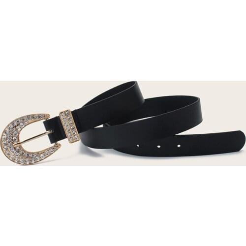 New Luxury Designer Belts Crystal Belt Diamond Buckle Chic Western Cowboy Style Bling Rhinestones Belts For Women Ceinture Homme