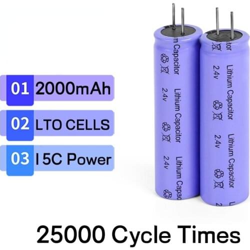 NEW EST 2.4V 2000mAh LTO 18650 Lithium Titanate Battery Cell low temperature Long Cycle For Diy 12V battery pack Power tool