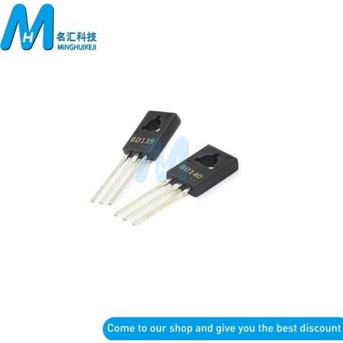 20PCS BD139 BD140 10Pair ( 10PCS BD139 + 10PCS BD140 ) TO126 TO-126 New voltage regulator IC