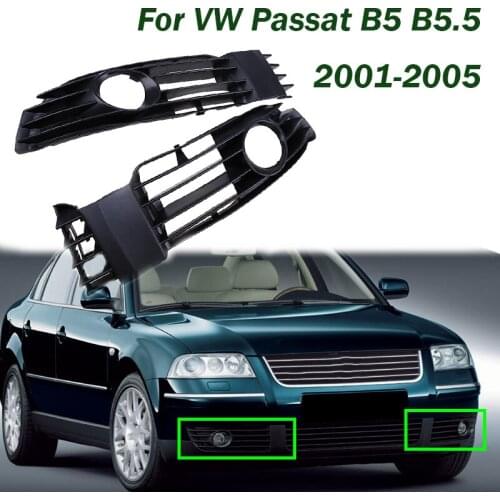 1 Pair Car Front Bumper Lower Grille Fog Lights Covers Grill For VW Passat B5 B5.5 Sedan/Variant 2001-2005 Exterior Parts