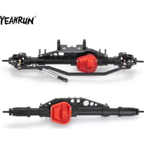 YEAHRUN CNC Metal Alloy Front & Rear Complete Axle For 1/10 Axial Wraith 90018 90048 90053 RC Rock Crawler Car Upgrade Parts