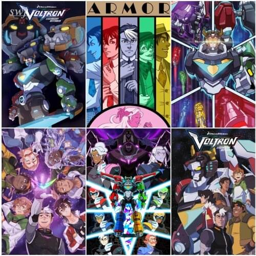 Anime Posters Canvas Painting Anime Voltron Retro Poster Wall Poster Wall Art Picture Photos for Childrens Room Decoration