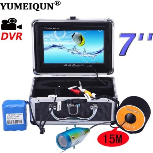 YUMEIQUN 7 Inch Monitor Underwater Camera For Fishing Infrared 15M Video Camera For Fishing HD 1000TVL Fishfinder Kit IR Light