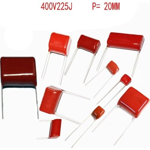New 20PCS CBB22 400V225J 2.2UF Pitch 20M 225J400V 225 400V 2200PF CBB Polypropylene film capacitor