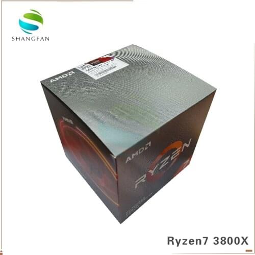 New AMD Ryzen 7 3800X R7 3800X 3.9 GHz 7NM L3=32M 100-000000025 105W 8Core 16Thread CPU Processor Socket AM4 with cooler fan
