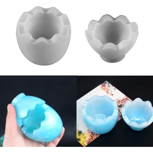 1 Set Egg Silicone Molds Epoxy Resin Mold Egg Shape Jewelry Storage Box Casting Mould for DIY Crafts Home Ornaments Decorations
