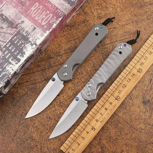 Folding knife Samll CR Sebenza D2 blade titanium handle EDC outdoor camping fishing kitchen pocket knife