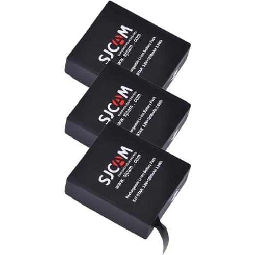 Tectra 3pcs 1000mAh 3.8V Battery for SJCAM SJ7 Sports DV Camera Action Sports