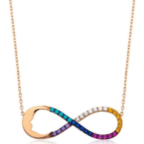 Tevuli 925 Sterling Silver Ataturk Skyline Infinity Ladies Necklace