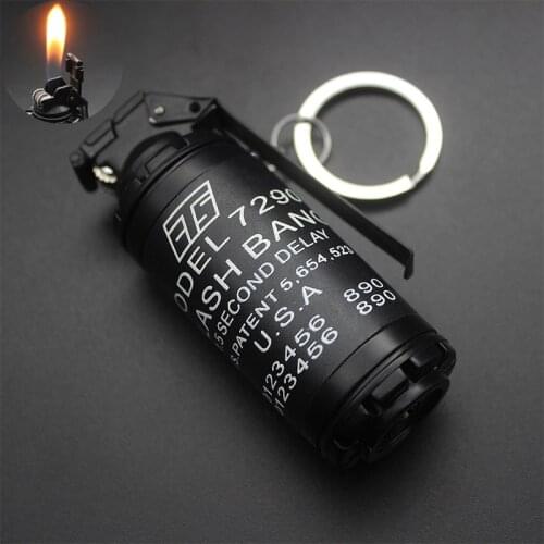 TH Creative Military Small Model Smoke Bomb Inflatable Lighter Small Grenade Wheel Open Flame Lighter