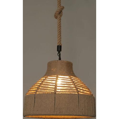 Hemp Rope light retro loft vintage Chandelier American Bar Restaurant light cafe droplight dining room Chandelier headlight