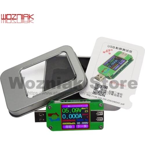 WOZNIAK UM24 UM24C for APP USB 2.0 LCD Display Voltmeter ammeter battery charge voltage current meter multimeter measure Tester