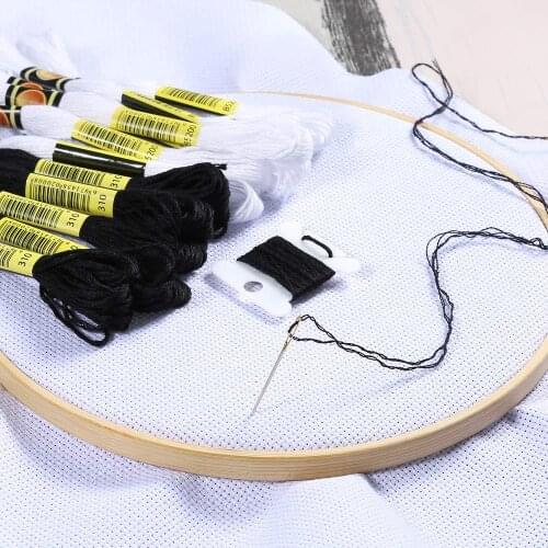 High Quality 8m/pcs White/Black Cross Stitch Embroidery Thread For DIY Homemade Craft Sewing Accessories