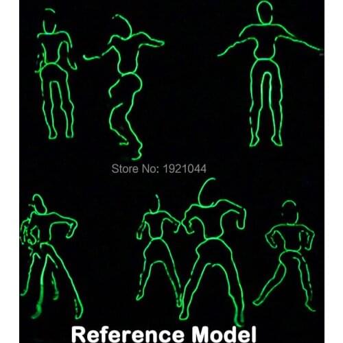 YEAHUI New Design EL Wire Glowing Suits Fashion Talent Show Favors Luminous Costumes LED Suits DIY EL Clothes