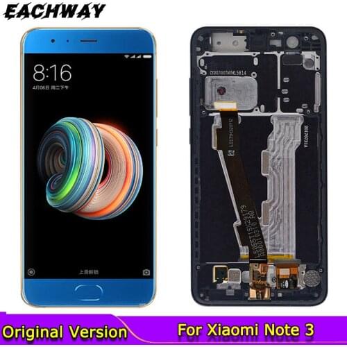 For 5.5" Xiaomi Mi Note 3 LCD Display + Touch Screen Panel Fingerprint FPC Digitizer Phone For Xiaomi Mi Note 3 mi note3 Display