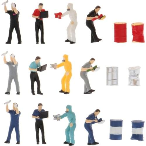 1Set 1/64 Scale Hand Painted Model Scenario Tiny People Doll Toys Layout