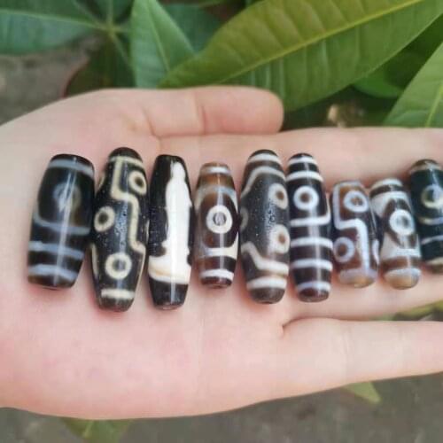 10pcs/lot of Tibetan historical dzi bead Classic pattern combination Folk collection Horseshoe pattern Quaint texture diy jewely