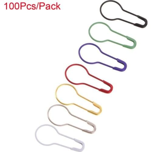 100pcs/pack Pins Gourd Shape Metal Clips Knitting Stitch Marker Tag Pins for DIY Clothing Kits