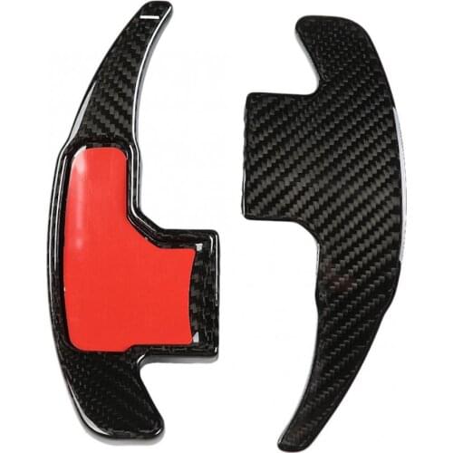 2pcs Car Styling Carbon Fiber Paddle Shifter Extension Sticker Decoration for Ford Mustang 2015 2016 2017