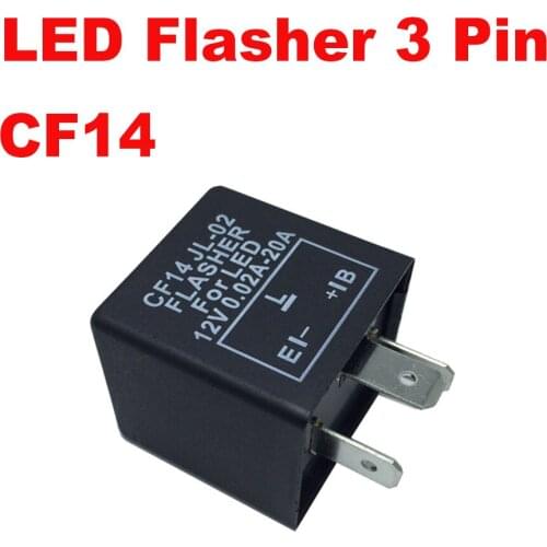 2PCS CF14 JL-02 LED Flasher 3 Pin Electronic Relay Module Fix Car LED SMD Signal Light Error Flashing Blinker 12V 0.02A TO 20A