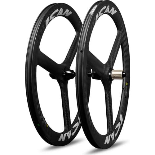 24inch 12K Matt 10/11speed Carbon BMX Bicycle Wheel 40mm 25mm 520 Carbon tri-spoke 3 spoke wheelset for folding bike