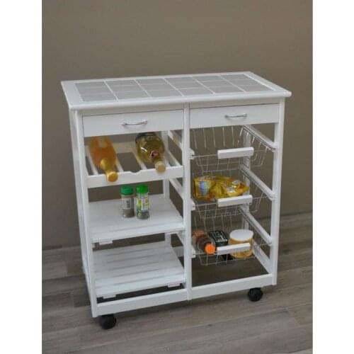 4 Tier Kitchen Slim Storage Cart Mobile Shelving Unit Organizer Slide Out Storage Rolling Cart Rack For Kitchen Bathroom HWC