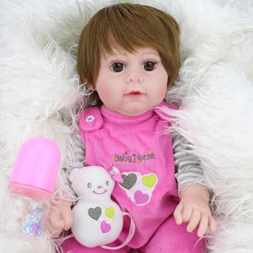 45cm 18 Inch Silicone Reborn Baby Doll Likelife Newborn Babies Brinquedos Accompany Sleeping Bebe Juguetes Toy Gift for Kids