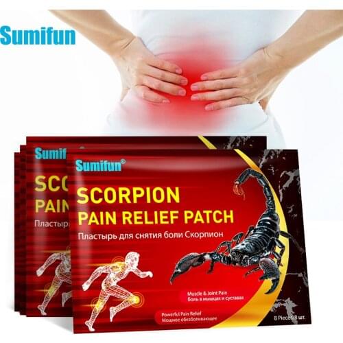 8 Patches Scorpion Venom Pain Relief Patches Ointment Joints Adhesive Plaster Arthritis Orthopedic Capsicum Medical Plasters