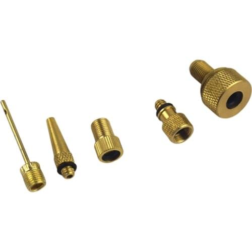 5 Bike Pump Adapter Woods French American Valves Converter Tire Pumps Connector Pump Adapter Valve Nozzle Devices American to