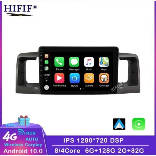 For Toyota Corolla E120 e 120 BYD F3 2007-2011 DSP IPS 6GRAM Android 10.0 4G NET Car Radio Multimedia Video Player carplay