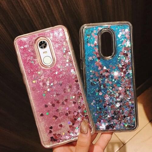 Glitter Liquid Dynamic Sand Case For Xiaomi Redmi 5 Plus Redmi 5Plus Note 4 Note 4X Note 5 Pro Back Cover TPU Silicone Soft Case