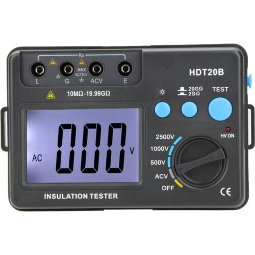 Hot Sale Professional LCD Backlight Insulation Tester HDT20B Digital Resistance Meters High Accuracy Sensitivity Voltmeter 2500V