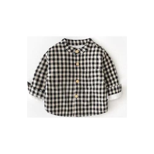 1 2 3 4 Years Toddler Baby Shirts New Fashion Plaid Plus Velvet Long Sleeves Boys Tops Girls Shirts Clothes Kids Blouse Clothing