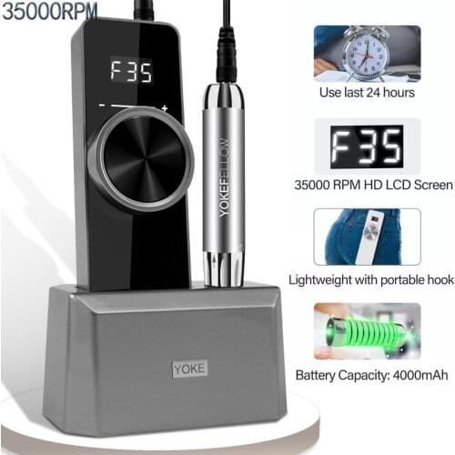 35000RPM Rechargeable Nail Drill Machine Professional Brushless Nail Drill Polisher For Nails Manicure Electric Nail File