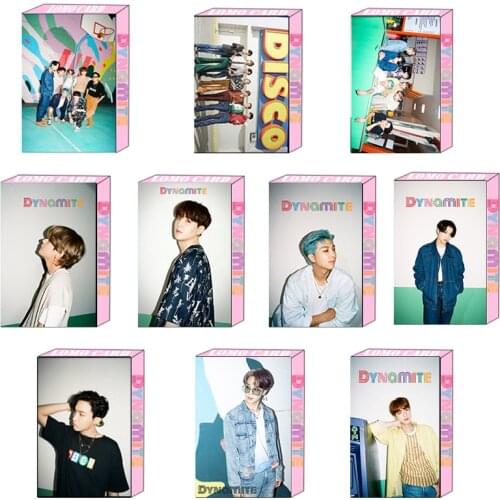 KPOP Bangtan Boys Lomo Card DYNAMITE JUNG KOOK V SUGA JIMIN RM J-HOPE JIN Photo Cards Poster Fans Gifts
