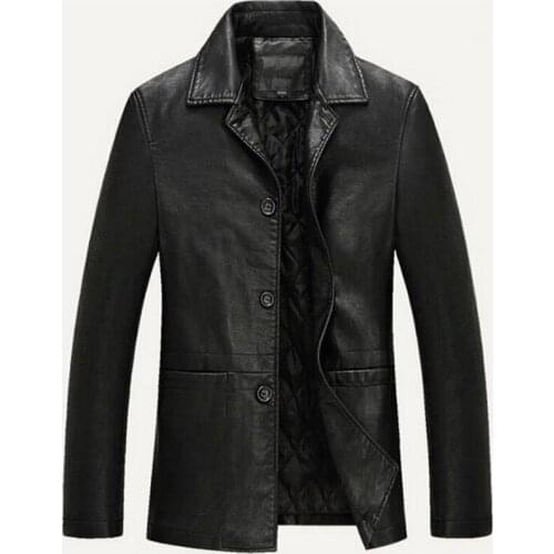 Spring Autumn Mens Soft PU Leather Jacket Men Motorcycle Bomber Jacket Faux Leather Jacket Men Business Casual Coat Jaqueta 4XL