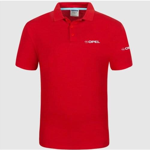Summer Polo Shirt Opel logo Brand Mens Fashion Cotton Short Sleeve Polo Shirts Solid Jersey Tops Tees