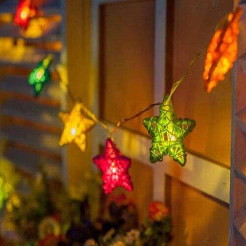 New Hot AC110V~ 220V RGB Flashing Led String Christmas Lights 5m/20leds Star light for Holiday/Party/Wedding Decoration