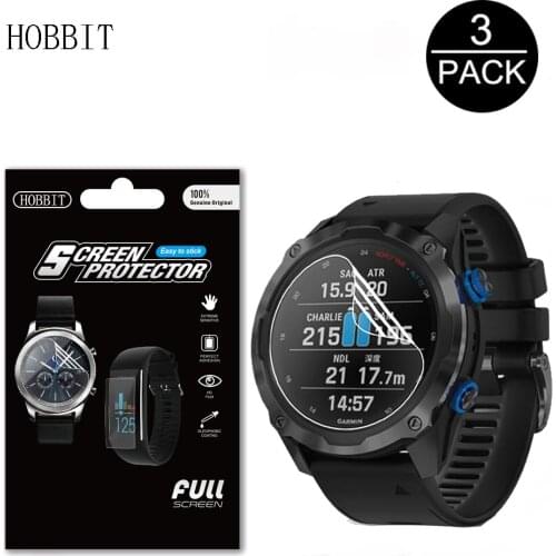 3Pcs Soft TPU Hydrogel Film For Garmin Descent Mk2 Mk2i Full Coverage Screen Protector HD Clear Anti-Scratch LCD Film Not Glass