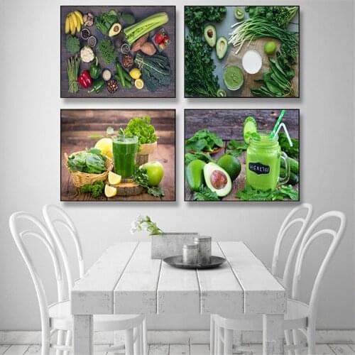 Nordic Minimalist HD Wall Art Vegetable Fruits Home Decor Pictures Healthy Food Canvas Paintings Modular Kitchen Posters Printed