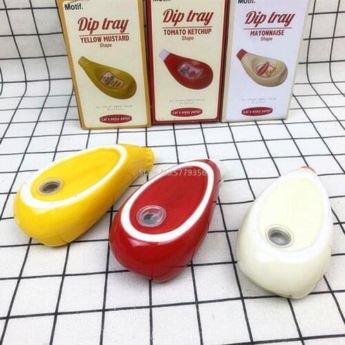 Plate Ceramic Extruded Tomato Sauce Bottle Shape Soy Dish Mustard Creative Dinner s