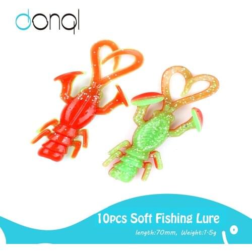 DONQL Red Fishing Soft Lure Worm Bait Silicone Artificial Bait Fishy Smell Shrimp Swimbait Bass Carp Wobblers Tackle Jiging Lure