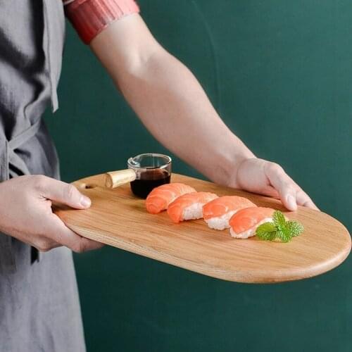 Cutting BoardJapanese-style Rectangle Whole Wood Kitchen Solid Wooden Fruit Board Bread steak cutting Trays Chopping