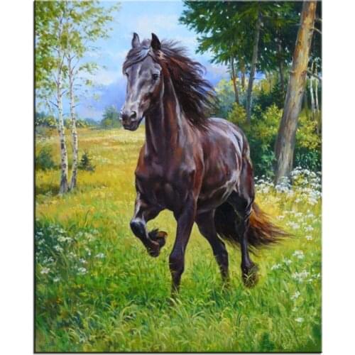 Needlework Full Drill Diamond Embroidery Horses Running Cross Stitch Diy Diamond Mosaic Animals Crystal Rubiks Cube Rhinestones