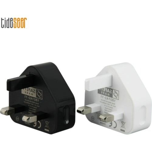 10pcs 5V 1A Single USB Power Adapter 3 Pin UK Plug AC Wall Charger Fast Charging For iPhone Samsung Xiaomi Smart Mobile Phones