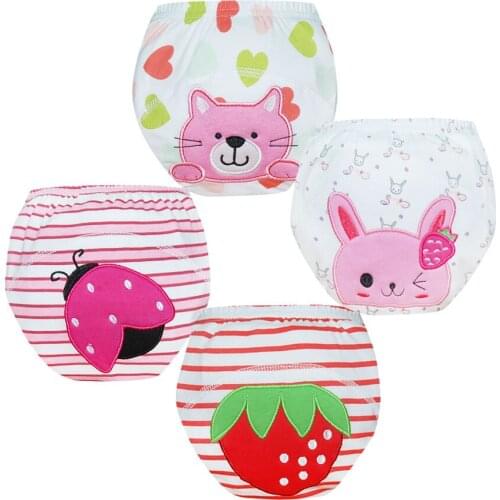 Cartoon Training Pants Baby Waterproof Diaper Pant potty toddler panties New underwear Reusable Diapers S M L 12pcs