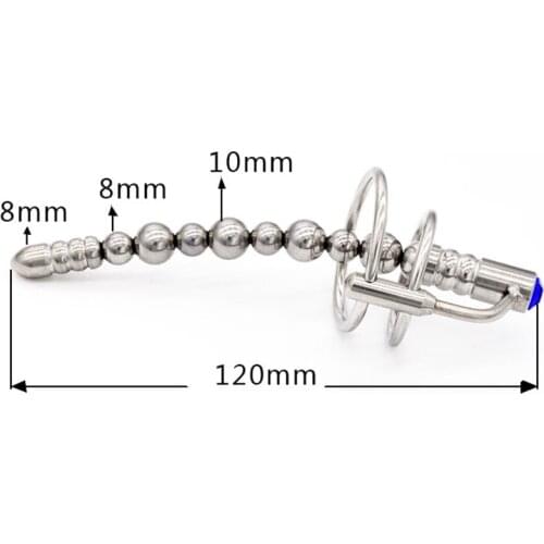 Stainless Steel Urethral Beads Penis Plug Sounding Rod Urethra Dilator Sound Sex Toys For Men Dick Penis Insert Masturbator