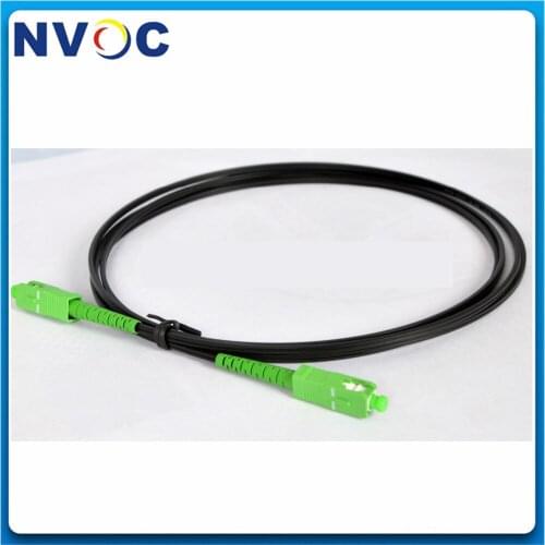 20M 50M 100M Indoor FTTH Fiber Optic Drop Cable Patch Cord SC to SC SM Simplex 1Core SC-SC 200Meters GJXH Drop Cable Patch Cord