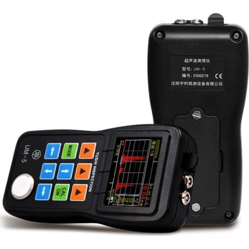 YUSHI UM-5 High Precision portable digital ultrasonic stainless steel thickness gauge sonic thickness tester gage metal