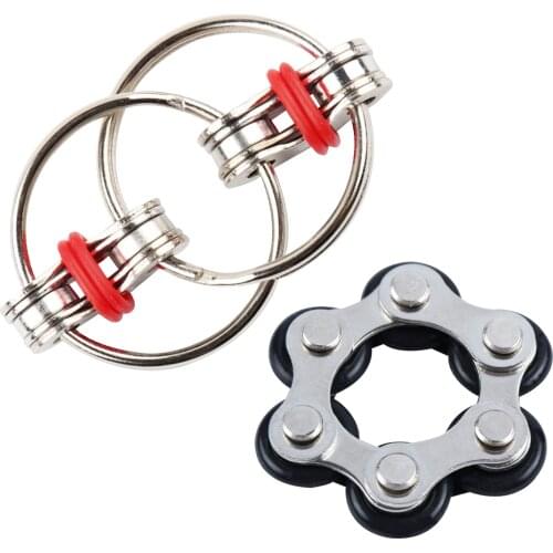 Funny Flippy Chain Fidget Toy Relieves Stress Reduce Anxiety Autism Toys for Children Adults Home Office Decompression Toys Gift